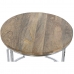 Σετ με 3 τραπέζια Home ESPRIT Καφέ Ασημί Φυσικό Χάλυβας Ξύλο από Μάνγκο 49,5 x 49,5 x 62 cm