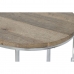 súprava 3 stolov Home ESPRIT Gaštanová Striebristý Prírodná Oceľ Mangové drevo 49,5 x 49,5 x 62 cm
