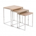 Trijų staliukų rinkinys Home ESPRIT Ruda Sidabras Natūralus Plienas Akacija 46 x 41,5 x 55,5 cm