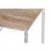 Набор из трех столиков Home ESPRIT Коричневый Серебристый Натуральный Сталь древесина акации 46 x 41,5 x 55,5 cm