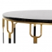 Conjunto de 2 mesas Home ESPRIT Preto Dourado Metal Mármore 67 x 67 x 42 cm