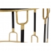 Conjunto de 2 mesas Home ESPRIT Preto Dourado Metal Mármore 67 x 67 x 42 cm