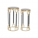2 tooli komplekt Home ESPRIT Must Kuldne Metall Marmor 33 x 33 x 65 cm