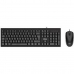 Tastatur mit Maus Nilox NXKME0011 Schwarz Qwerty Spanisch