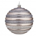 Vánoční koule Ø 10 cm 6 kusů Stříbřitý Plastické