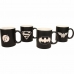 Set of Mugs SD Toys Universo DC Black 4 Pieces (4 Units)