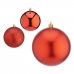 Bolas de Navidad Ø 10 cm 6 Unidades Rojo Plástico