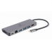 Hub USB-C GEMBIRD A-CM-COMBO5-05 5-in-1 Zilverkleurig 100 W