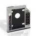 2 diskų metalinis adapteris (3,5 in. / 8,89 cm) NANOCABLE APTAPC0555 10.99.0002 Juoda