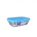 Rektangulär matlåda med lock Duralex Freshbox Blå 400 ml