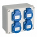 Socket box Solera 817-42p Υδατοστεγής 16,5 x 13,5 x 7 cm 250 V 16 A IP54