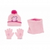 Hat, Gloves and Neck Warmer Peppa Pig Cosy corner Rosa