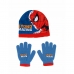 Čepice a rukavice Spider-Man Great power Modrý Červený