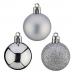 Globuri de Crăciun Ø 4 cm Argintiu PVC 12 x 8 x 8 cm 8 x 8 x 12 cm