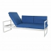 Garden sofa DKD Home Decor Blue Polyester Aluminium (192 x 192 x 92 cm)  