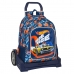 Σχολική Τσάντα με Ρόδες Hot Wheels Speed club Πορτοκαλί Ναυτικό Μπλε 32 x 42 x 14 cm