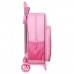 Šolski nahrbtnik s kolesi Barbie Girl Roza 33 x 42 x 14 cm