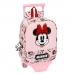 School Rucksack with Wheels Minnie Mouse Me time Pink 22 x 27 x 10 cm