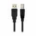 USB 2.0 A til USB B Kabel NANOCABLE 10.01.0102-BK Svart 1 m