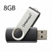 USB-pulk INTENSO 3503460 8 GB Must Must/Hõbedane 8 GB