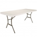 Összecsukható Asztal Lifetime Fehér 185 x 74 x 76 cm Acél Műanyag