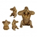 Figura Decorativa Gorila 9 x 18 x 17 cm Dourado