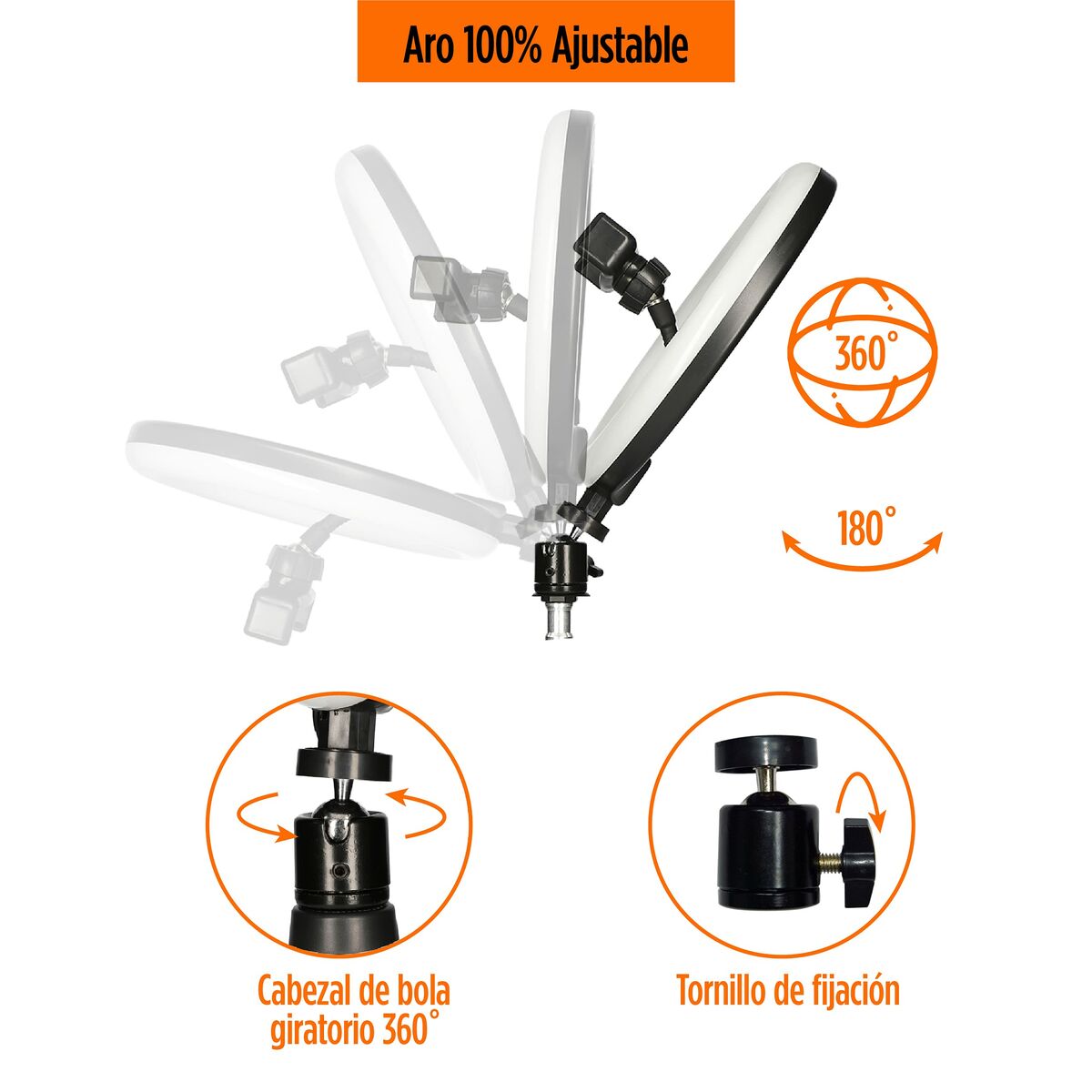 Ring Light per Selfie KSIX 10W