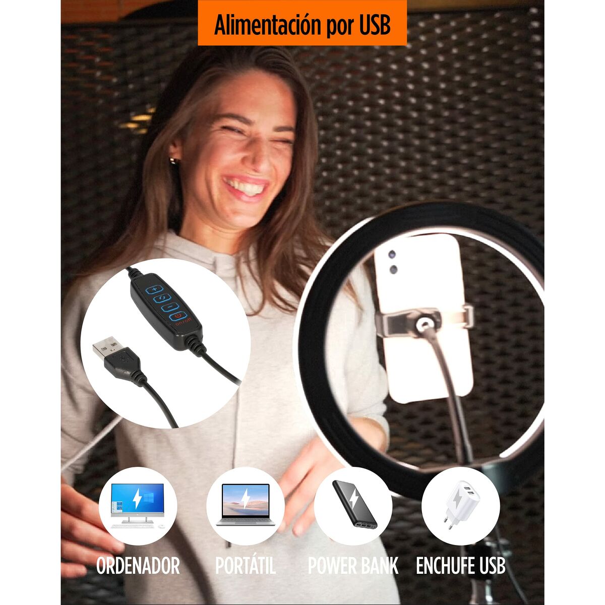 Selfieringlys KSIX 10W