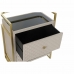 Βοηθητικό Τραπέζι DKD Home Decor Μπεζ Χρυσό Μέταλλο Κρυστάλλινο 60 x 35 x 75 cm
