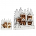 Dekorativní postava Bílý Kaštanová Dřevo Vesnice 44 x 44,7 x 6 cm Vánoce