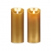 LED Žvakė Auksinis 8 x 8 x 20 cm (12 vnt.)