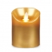 Κερί LED Χρυσό 8 x 8 x 10 cm (12 Μονάδες)