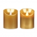 LED Candle Golden 8 x 8 x 10 cm (12 Units)