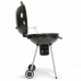 Coal Barbecue with Cover and Wheels Livoo DOC270 Black Metal Circular