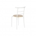 Stalo rinkinys su 4 kėdėmis DKD Home Decor Balta Natūralus Metalinis Medžio MDF 121 x 55 x 78 cm