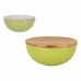Bowl Percutti Legno percutti Green Bamboo With lid (4 Units)