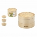 Food Steamer Quttin 2 levels Bamboo 24 x 15 cm (8 Units) (23-21 x 15.5 cm)