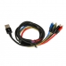 Kabel USB naar Micro-USB, USB-C en Lightning Ibox IKUM4W1CLR Zwart Multicolour 1,2 m