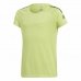 Child's Short Sleeve T-Shirt Adidas Training Cool tee Lime green