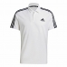Men’s Short Sleeve Polo Shirt Adidas Primeblue 3 Stripes White