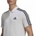 Muška Polo Majica Kratkih Rukava Adidas Primeblue 3 Stripes Bijela