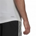 Pánska polokošeľa s krátkym rukávom Adidas Primeblue 3 Stripes Biela