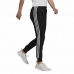 Garās sporta bikses Adidas Essentials French Terry 3 Stripes Dāma Melns