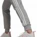 Calças Desportivas Adidas Essentials French Terry 3 Stripes Mulher Cinzento