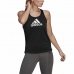 Tričko bez rukávů pro ženy Adidas Aeroready D2M Černý