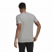 Ανδρική Μπλούζα με Κοντό Μανίκι Adidas Embroidered Linear Logo Γκρι Άντρες
