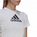 Dámské tričko s krátkým rukávem Adidas Primeblue D2M Logo Sport  Bílý