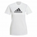 T-shirt med kortärm Dam Adidas Primeblue D2M Logo Sport  Vit