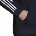 Herren Sweater mit Kapuze Adidas Essentials 3 Stripes Marineblau