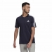 Men’s Short Sleeve T-Shirt Essentials 3 bandas Adidas Legend Ink Blue Dark blue